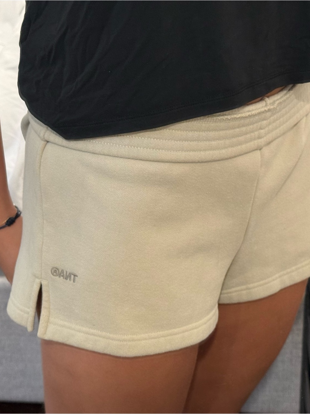 TNA Cream Athletic Lounge Shorts